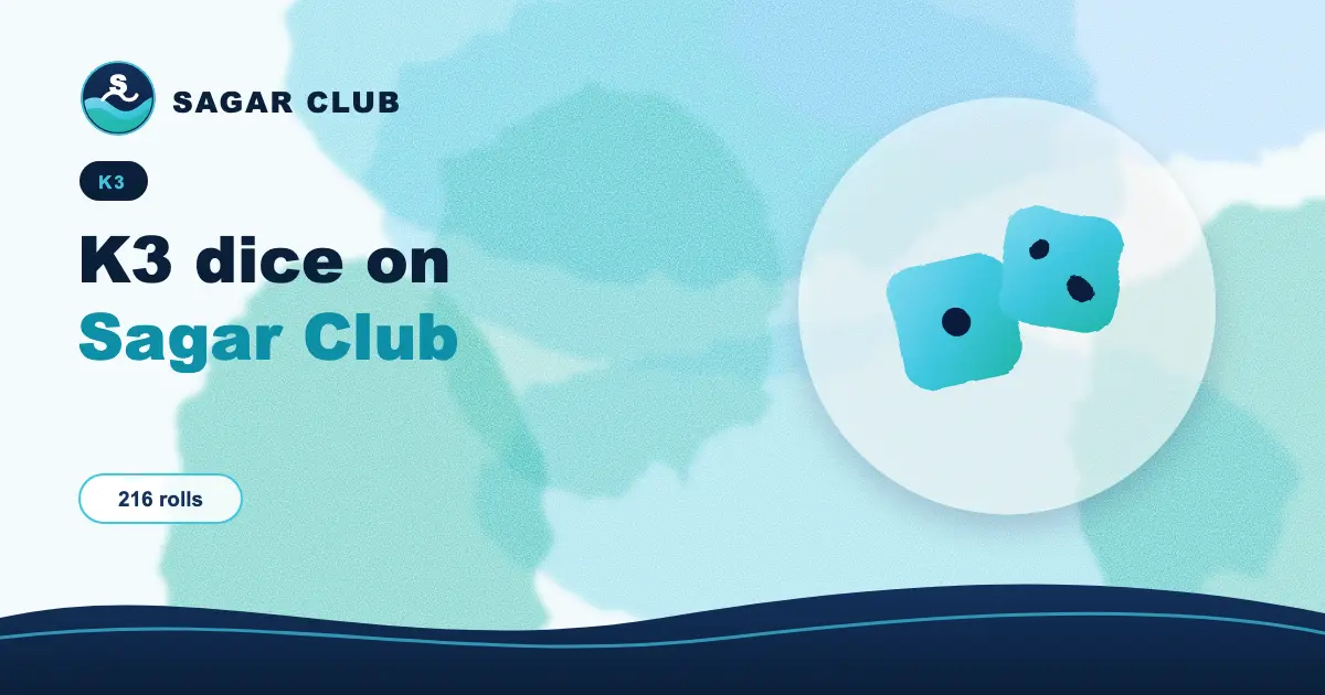 K3 on Sagar Club, roll by roll